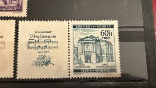 8 Sellos Bohemia y Moravia: Mozart, Hitler, Wagner