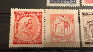 8 Sellos Bohemia y Moravia: Mozart, Hitler, Wagner