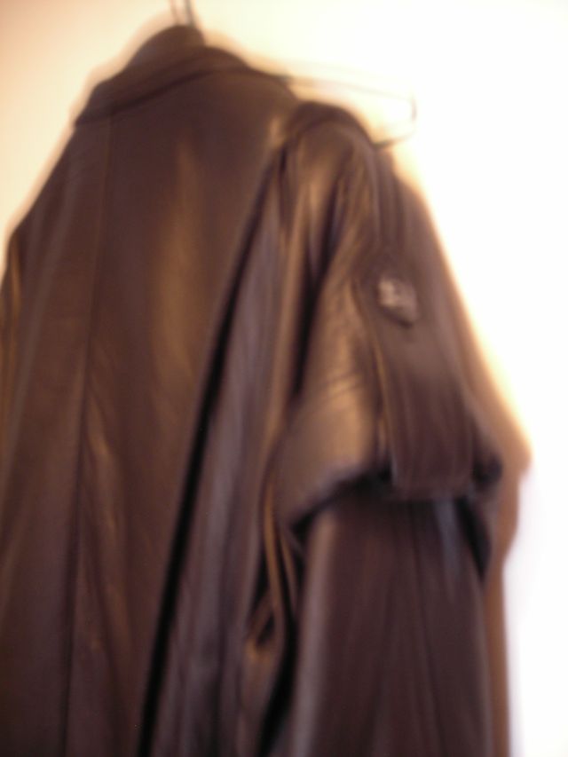 Chaqueta Piel Bovina Hombre Negra