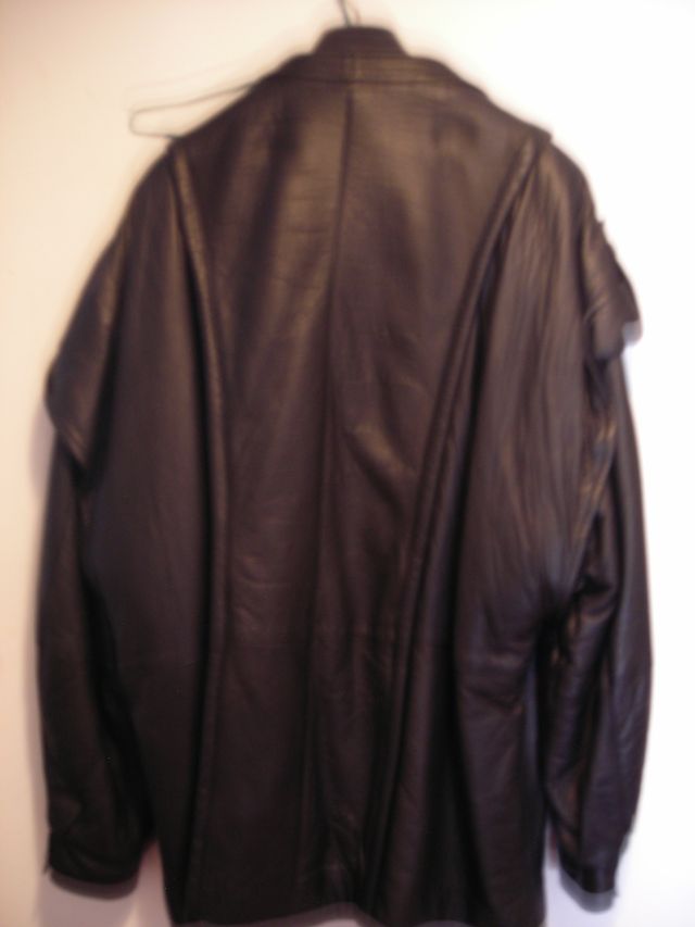 Chaqueta Piel Bovina Hombre Negra