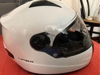 Casco moto bianco con visiera taglia s