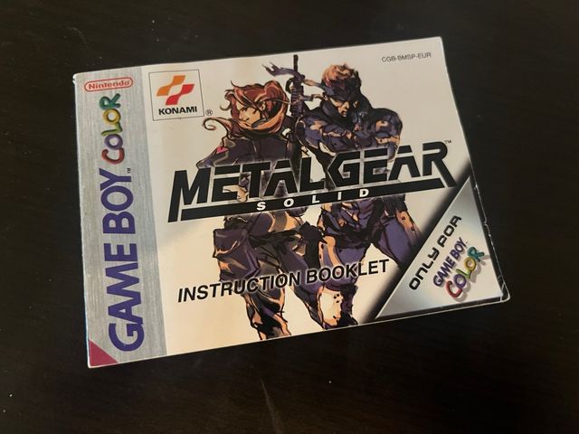 Manual Metal Gear Solid Gameboy