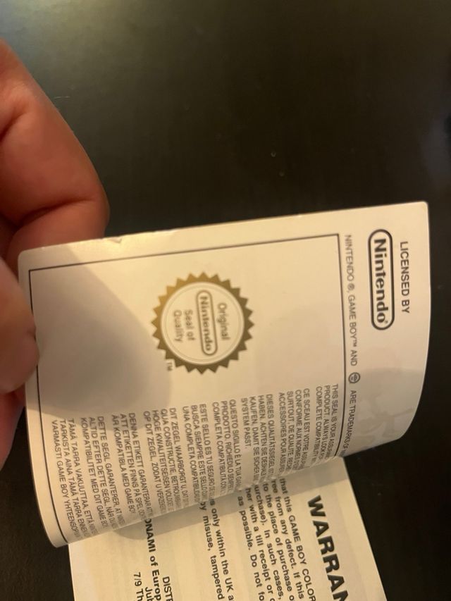 Manual Metal Gear Solid Gameboy