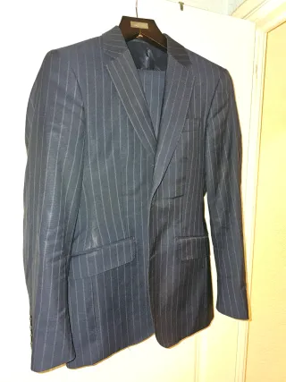 Traje Hackett Lana Fría Raya Diplomática Talla S