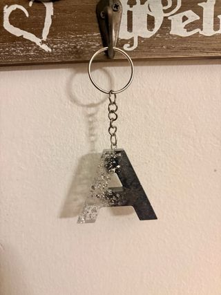 portachiavi resina lettera A