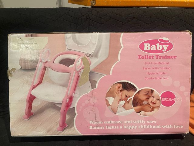 Entrenador WC Bebé con Escalera Rosa NUEVO