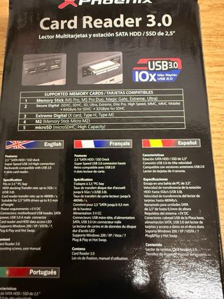 Lector de Tarjetas XPHOENIX USB 3.0
Nuevo