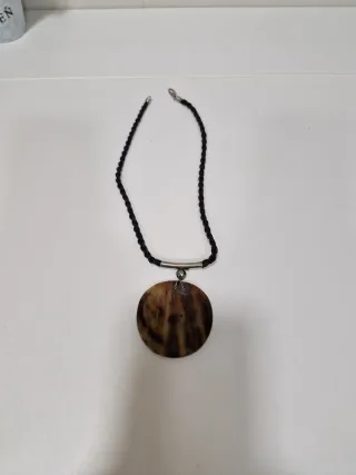 Colgante Nácar Azul/Plata