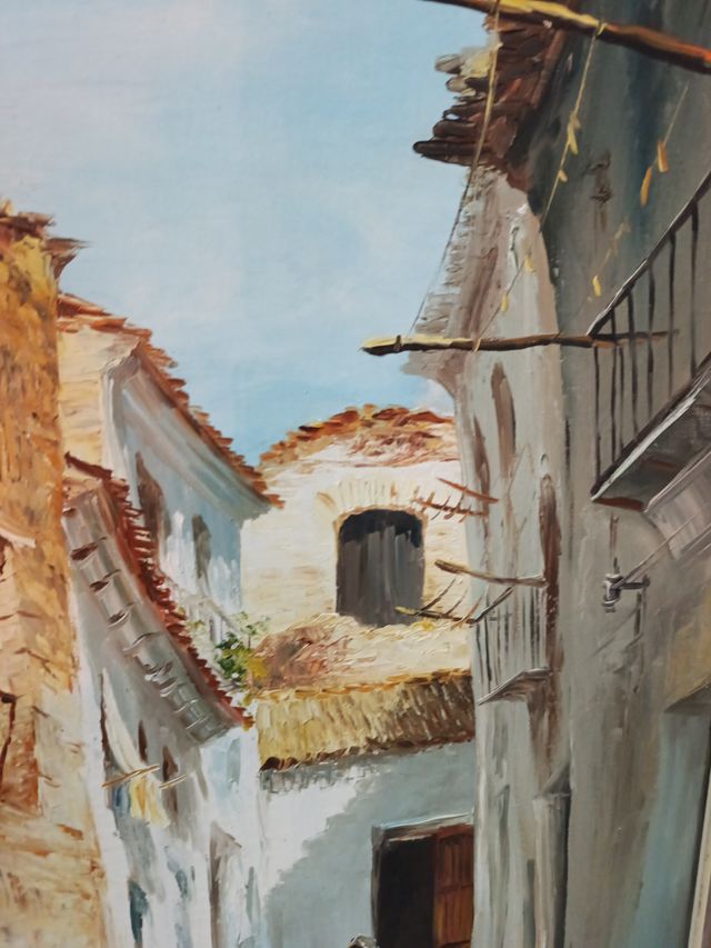 Cuadro Lienzo Paisaje Callejuela