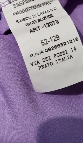 Pantaloni donna viola taglia unica