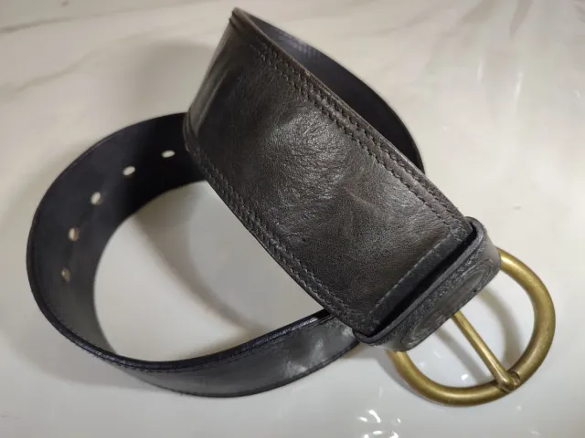 Cinturón Bellido Cuero Negro Ancho Mujer