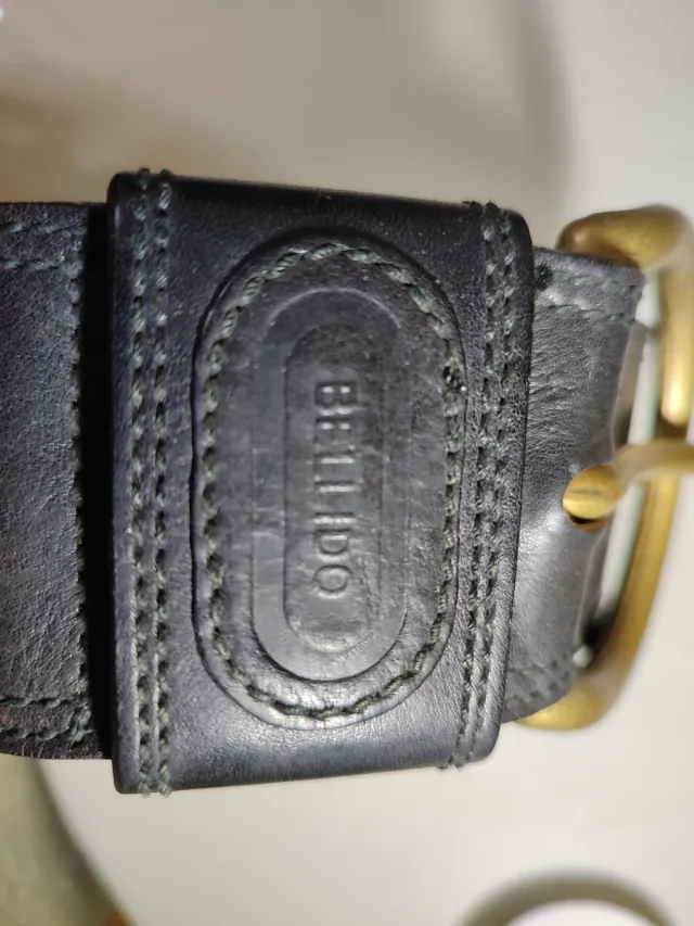 Cinturón Bellido Cuero Negro Ancho Mujer