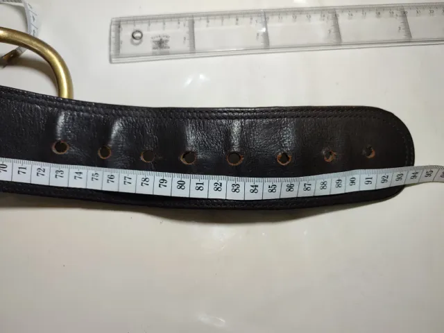 Cinturón Bellido Cuero Negro Ancho Mujer