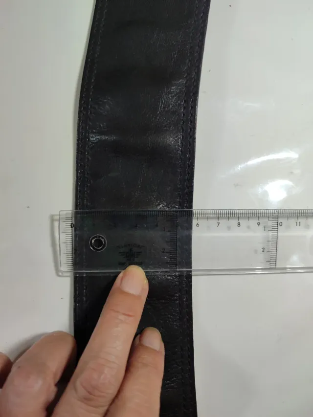 Cinturón Bellido Cuero Negro Ancho Mujer