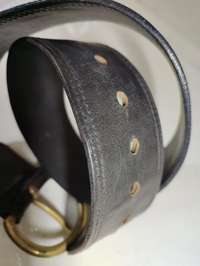 Cinturón Bellido Cuero Negro Ancho Mujer