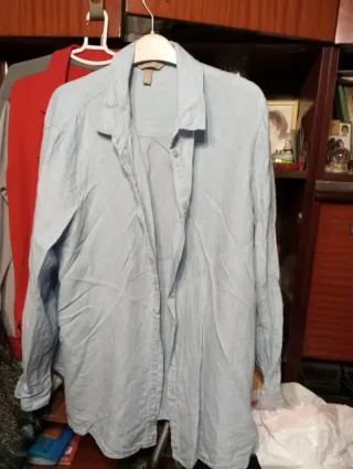 Camisa azul manga larga