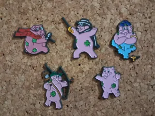 Lote 5 Pines Cerdos Divertidos