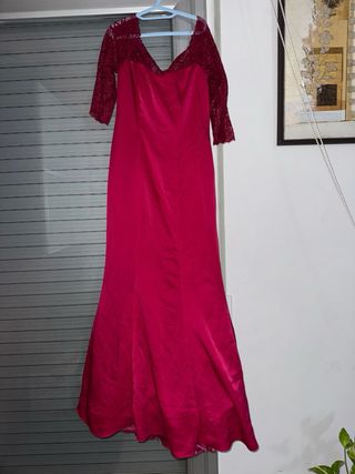 Vestido fiesta rosa hecho a medida Talla M