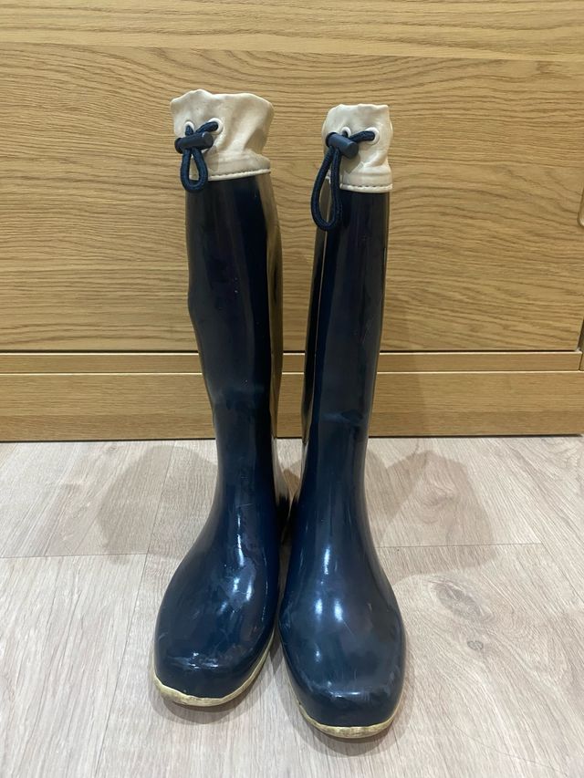 Botas de agua Bimba y Lola azul y beige