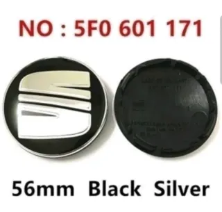 4 TAPAS CENTRO RUEDA LLANTA SEAT 56/52MM 5F0601171