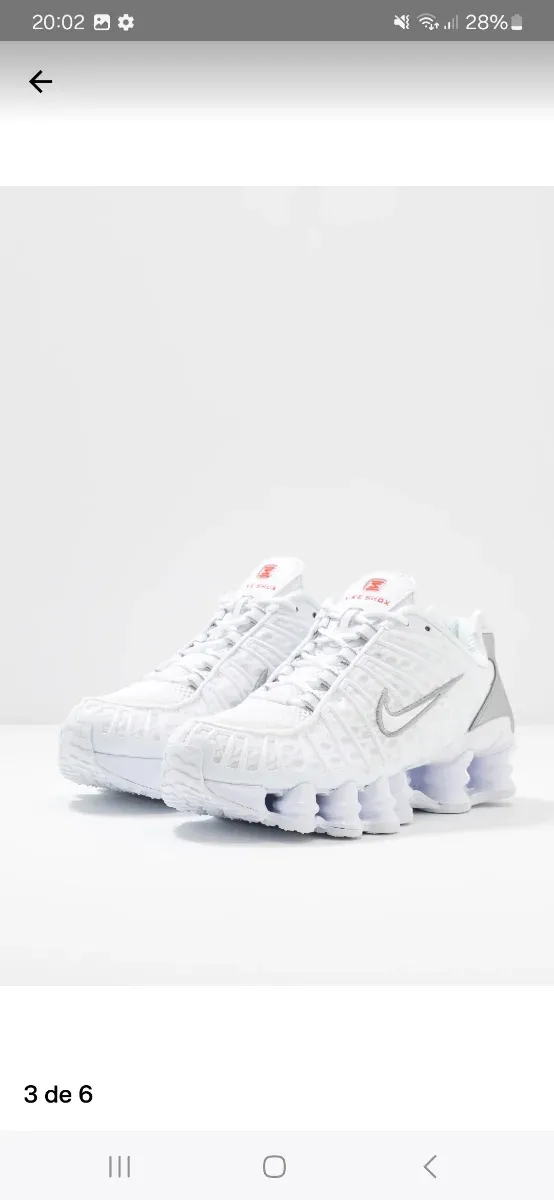 Zapatillas Nike Shox Muelles Blancas Plata