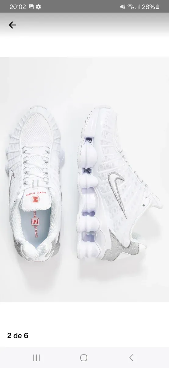 Zapatillas Nike Shox Muelles Blancas Plata