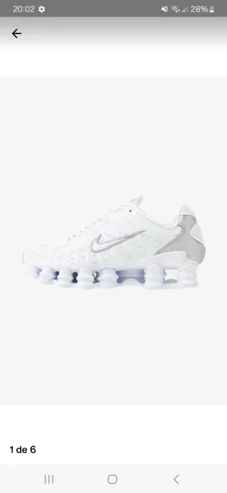 Zapatillas Nike Shox Muelles Blancas Plata