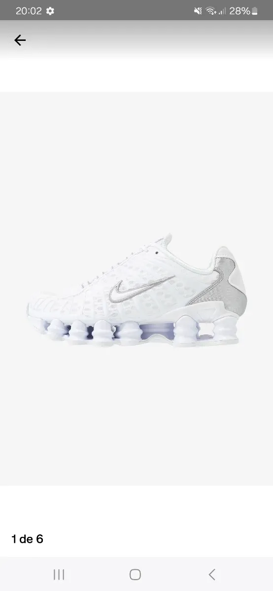 Zapatillas Nike Shox Muelles Blancas Plata