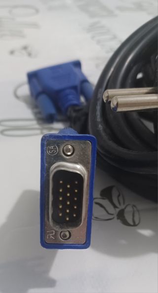 Cables Monitor Sony VGA y Alimentación