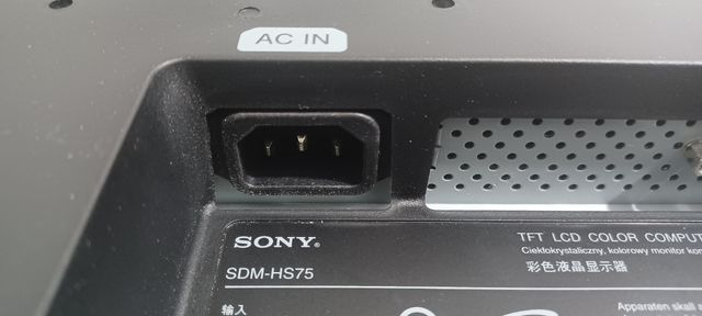 Cables Monitor Sony VGA y Alimentación