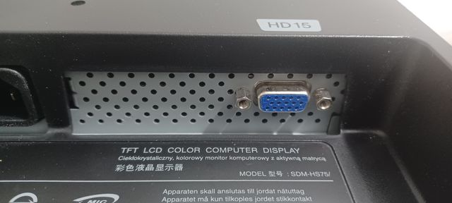 Cables Monitor Sony VGA y Alimentación