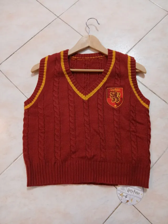 Shein x Harry Potter Maglione gilet rosso bordeaux