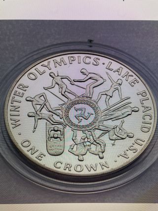 Moneta 1980 ISOLA DI MAN PROVA D’ARGENTO OLIMPIADI