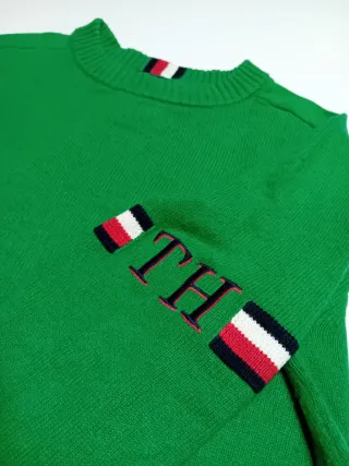 Pullover Tommy Hilfiger Verde Taglia S