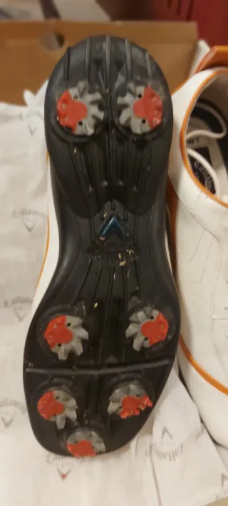 Zapatos de Golf Callaway Blancos y Naranja