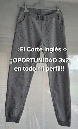 Pantalón chándal niña El Corte Inglés gris