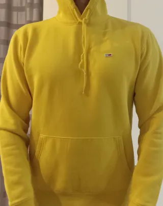 Felpa cappuccio Tommy Hilfiger Gialla Taglia S
