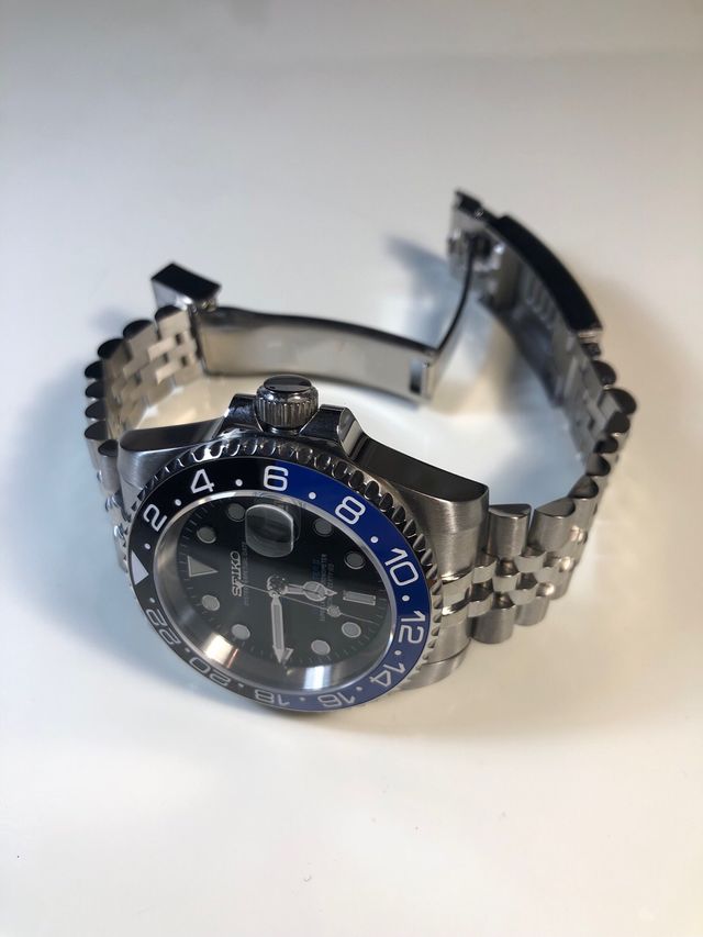 Seiko Mod - GMT “Batman” Reloj Azul/Negro
