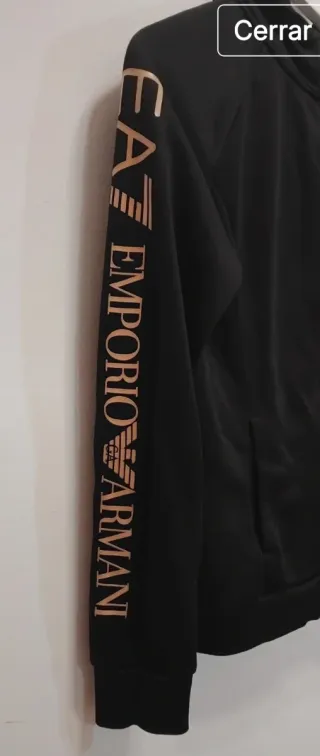 EA7 Emporio Armani Sudadera Negra y Dorada