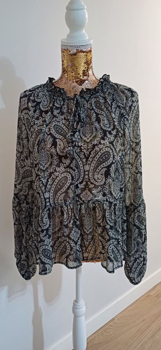 Blusa Mango Estampada Paisley