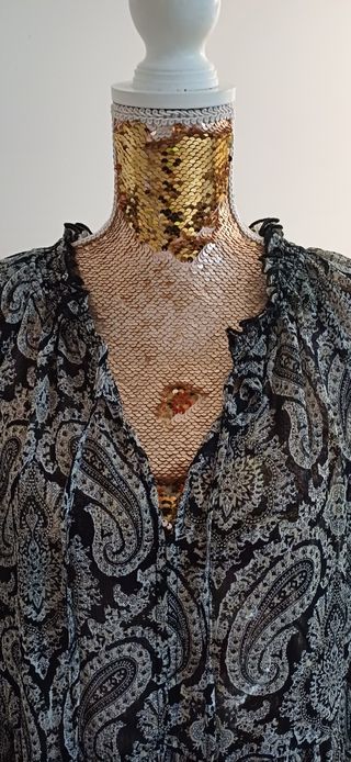 Blusa Mango Estampada Paisley