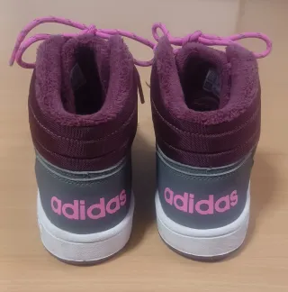 Zapatillas de Bota Adidas niña grises y rosas
