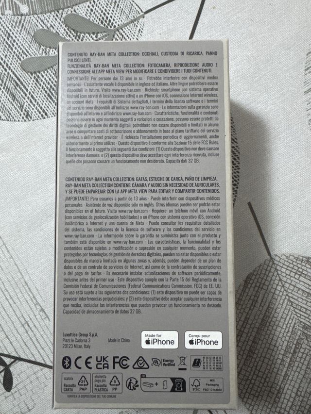 Gafas Ray-Ban Meta Negras