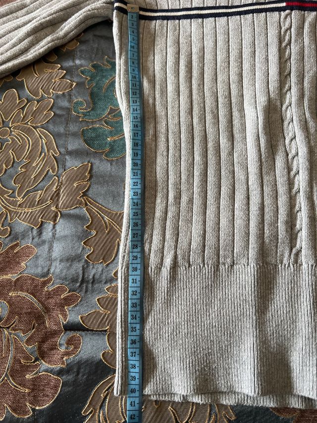 Jersey mujer Tommy Hilfiger canalé pico, talla XS