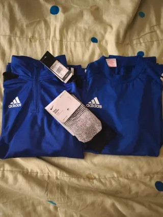 Conjunto Adidas Sudadera y Pantalón Azul Talla 14