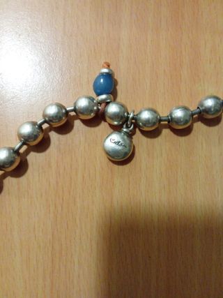 Pulsera Ciclon Plata y Azul