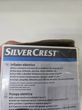 Inflador eléctrico Silvercrest para coche