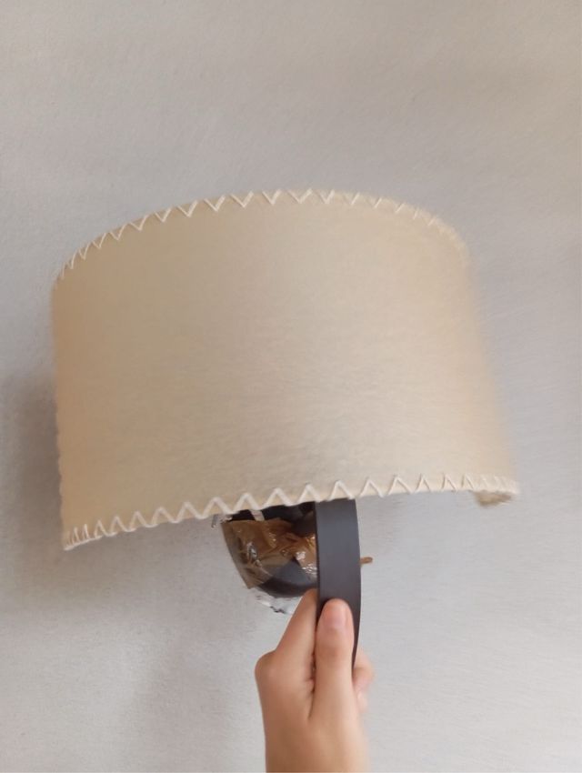 Apliques de pared beige y negro, pack de dos