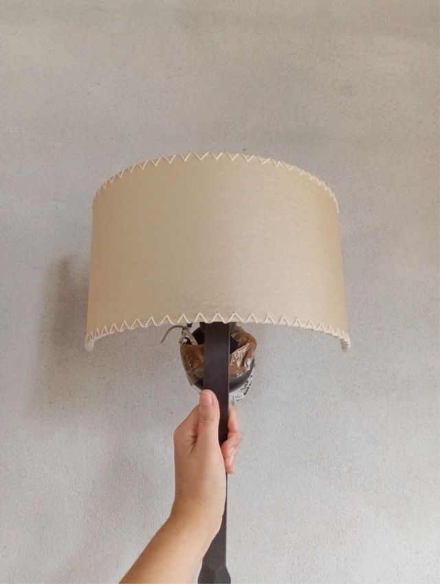 Apliques de pared beige y negro, pack de dos