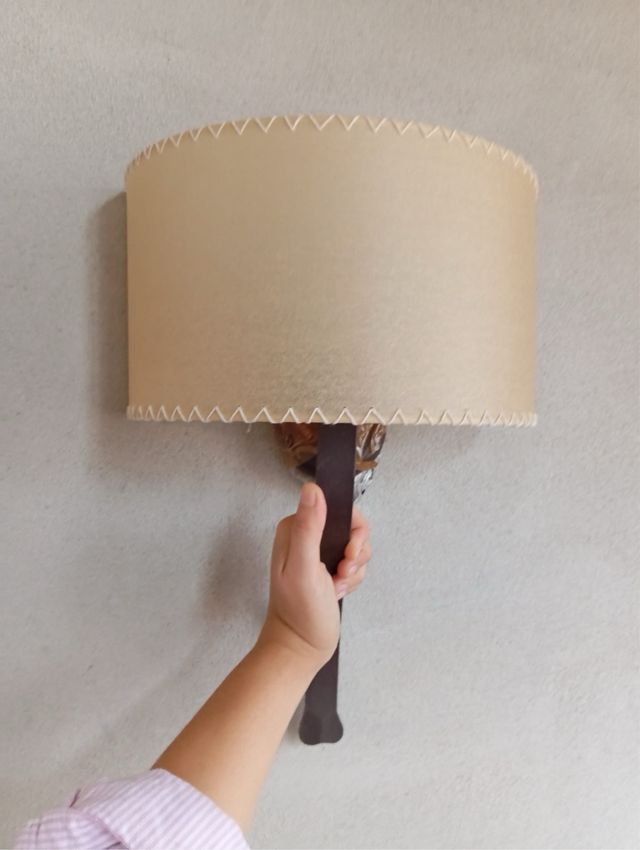 Apliques de pared beige y negro, pack de dos